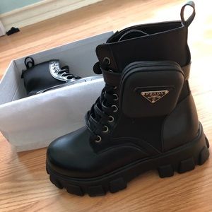 Combat Boots with Pouch